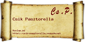 Csik Pasztorella névjegykártya
